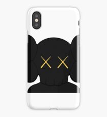 KAWS companion head logo black gold iPhone Case
