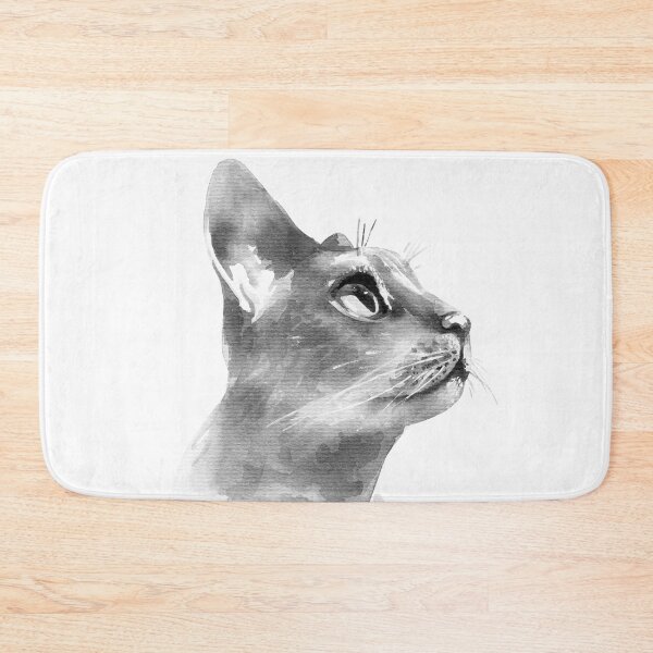 Item preview, Black and white cat by ink and watercolor designed and sold by deepakrode7.