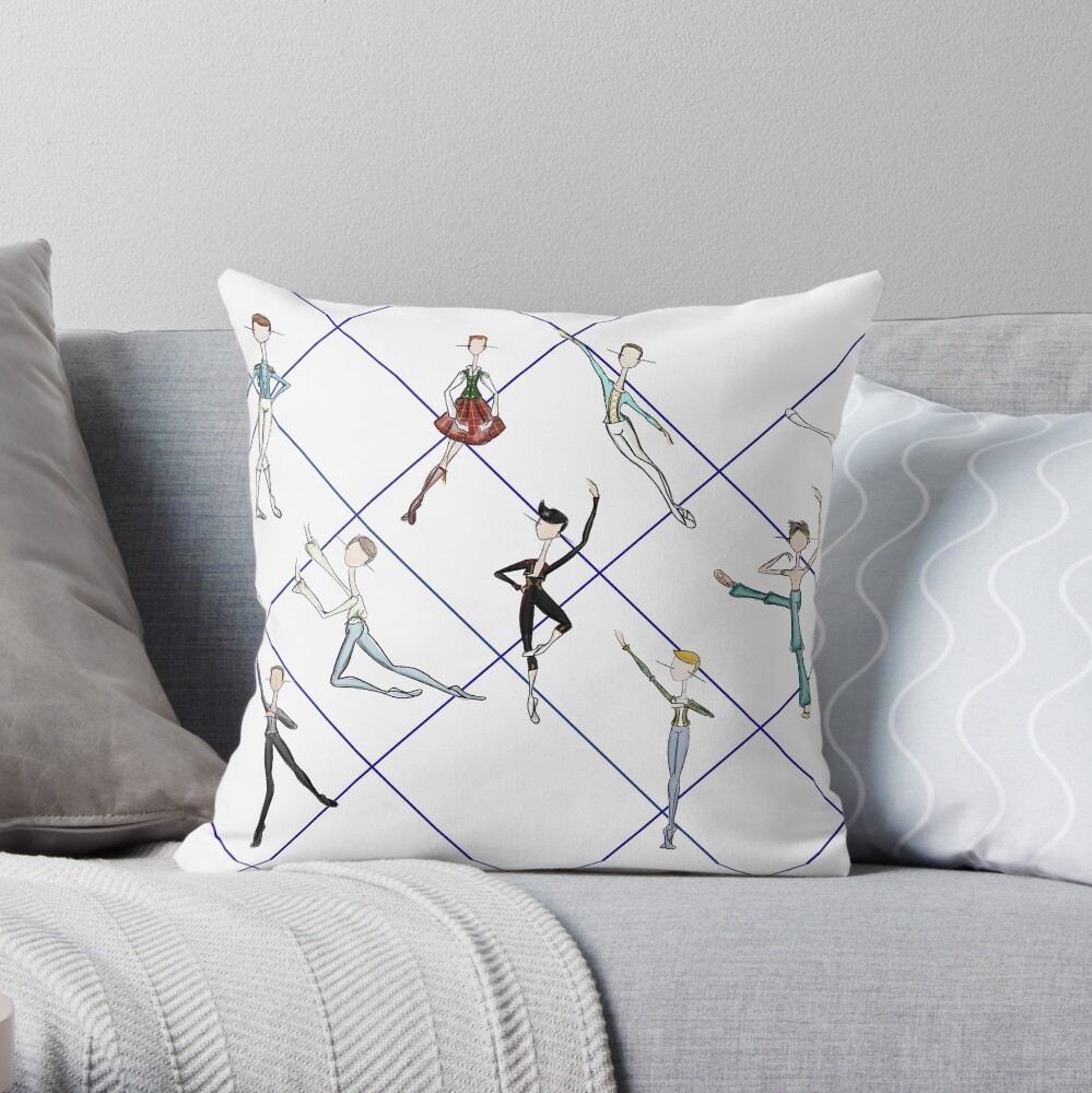 MALE BALLET ROLES Throw Pillow