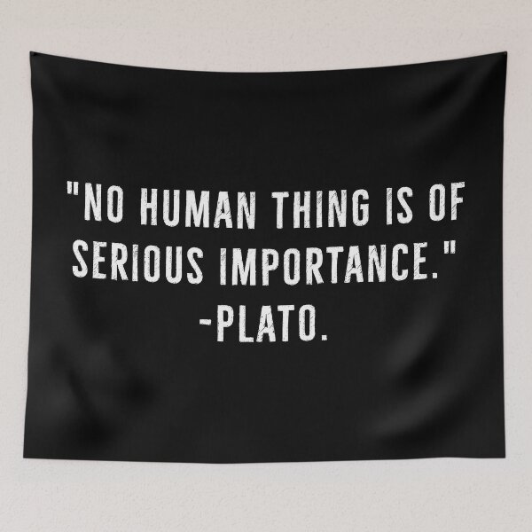 Item preview, No Human Thing Is Important | Plato designed and sold by PhilosophyWear.