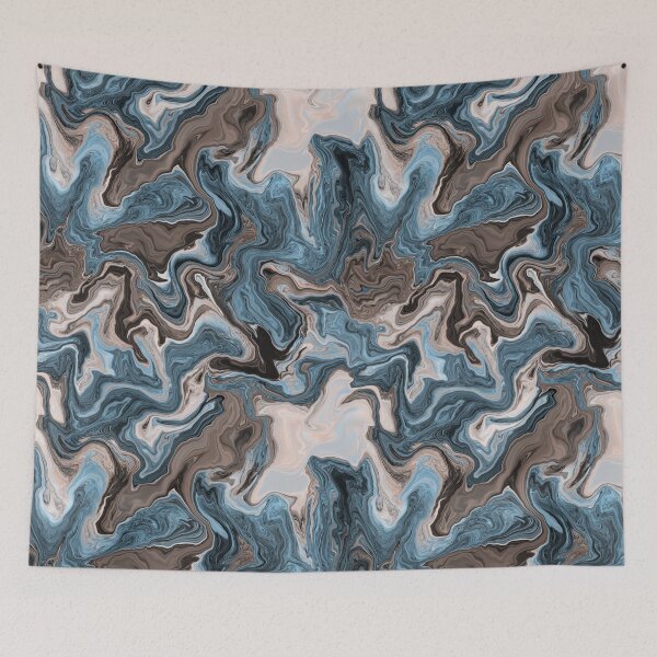 Item preview, Blue marble pour art designed and sold by Aakanksha97.