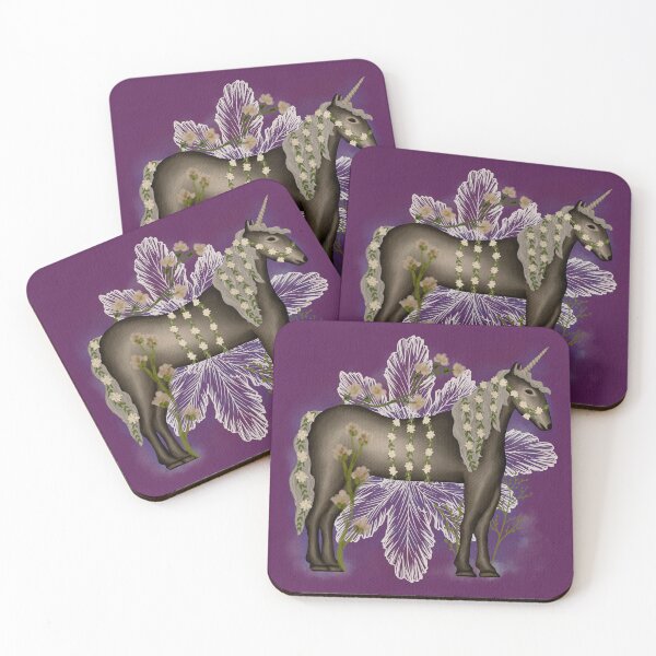 Item preview, The Unicorn (on purple ground) designed and sold by AmberAzbell.
