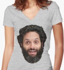 Jason Mantzoukas Women's Fitted V-Neck T-Shirt