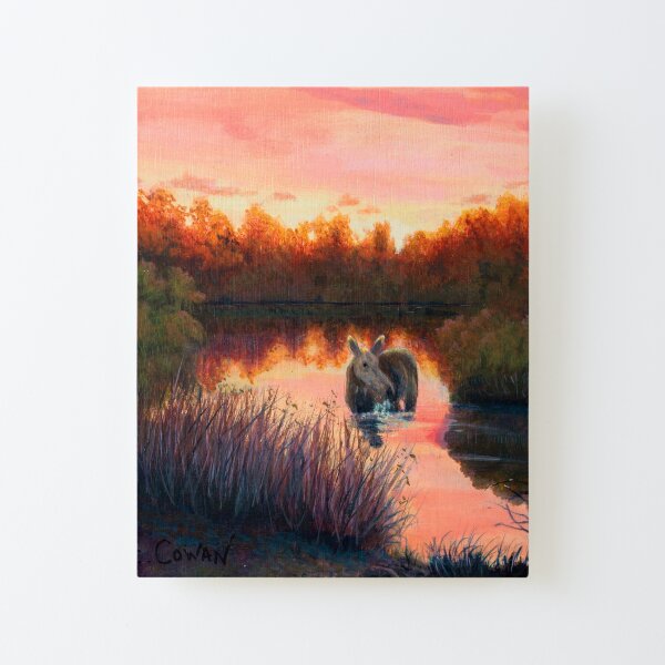 Twilight Repast Canvas Mounted Print