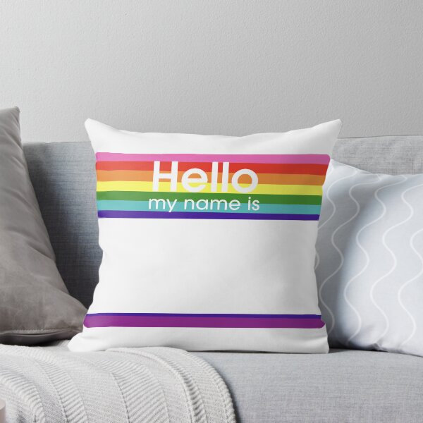 Item preview, Hello my name is sticker Gilbert bake original gay flag designed and sold by TZGSArt.