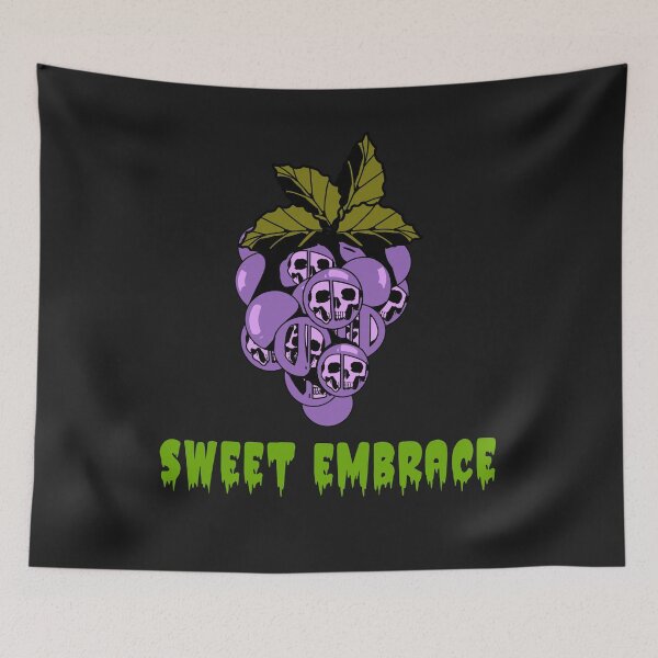 Item preview, Sweet embrace of Fruit, skull in grapes designed and sold by MindBlownWill.
