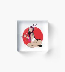 Asiatisches Sushi-Mädchen Acrylblock