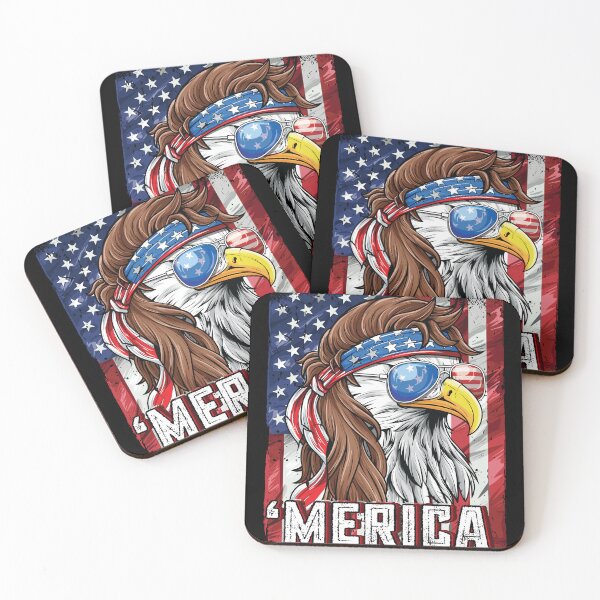Item preview, Merica USA Flag Patriotic 4th of July Bald Eagle designed and sold by mejeoshop.