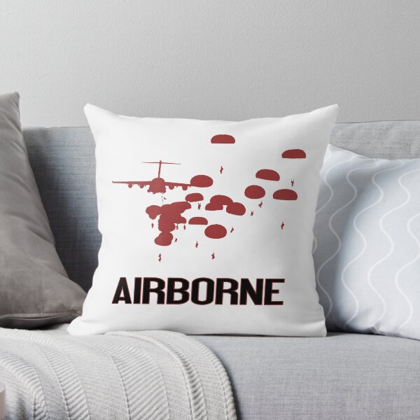 Airborne Jump (Airborne Red) Throw Pillow