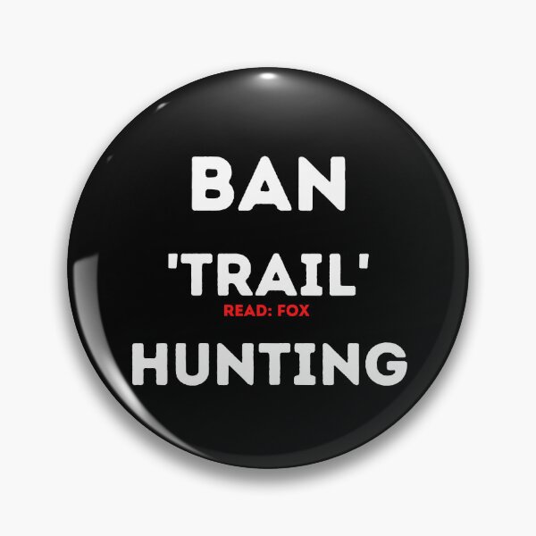 Item preview, Ban 'Trail' Fox Hunting Design on Black Background designed and sold by WritetheWrongs.