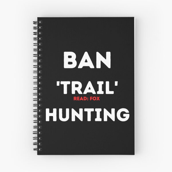 Item preview, Ban 'Trail' Fox Hunting Design on Black Background designed and sold by WritetheWrongs.