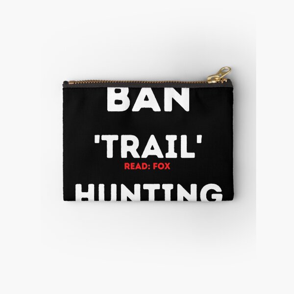 Item preview, Ban 'Trail' Fox Hunting Design on Black Background designed and sold by WritetheWrongs.