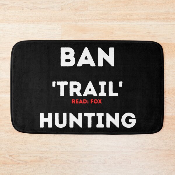 Item preview, Ban 'Trail' Fox Hunting Design on Black Background designed and sold by WritetheWrongs.