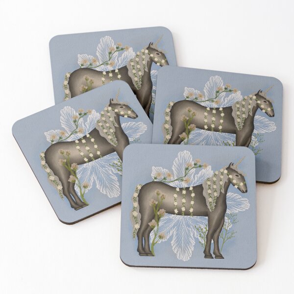Item preview, The Unicorn (on blue ground) designed and sold by AmberAzbell.