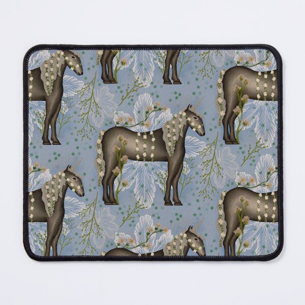 Item preview, The Unicorn (on blue ground) designed and sold by AmberAzbell.