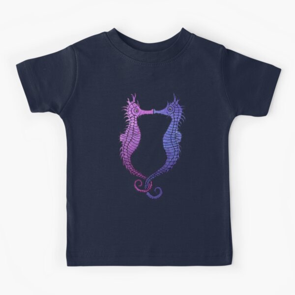 Kissing Seahorses - Purple Kids T-Shirt for Sale by Olooriel