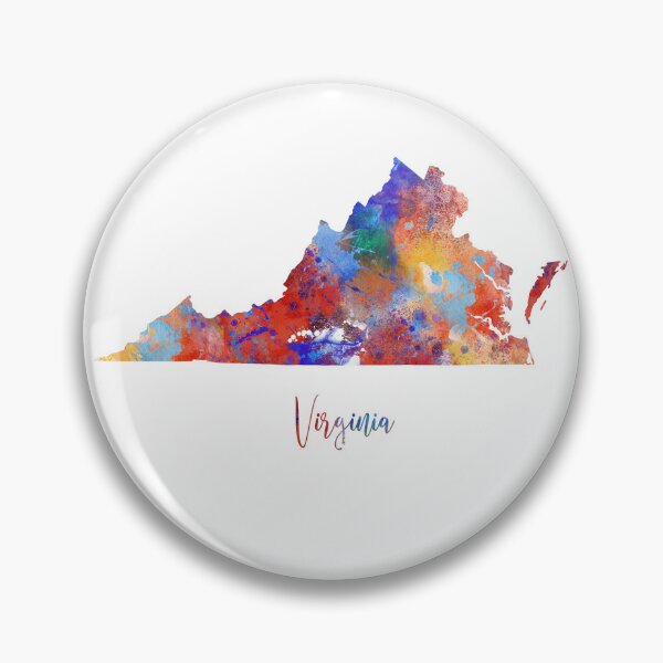 Item preview, Virginia map designed and sold by Rosaliartbook.