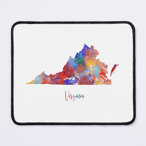 Item preview, Virginia map designed and sold by Rosaliartbook.