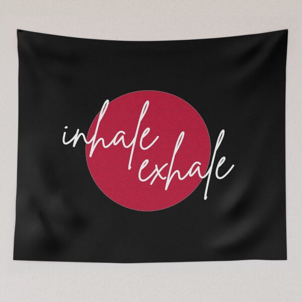 Item preview, Inhale / exhale Red (white font) designed and sold by Sinmara12.