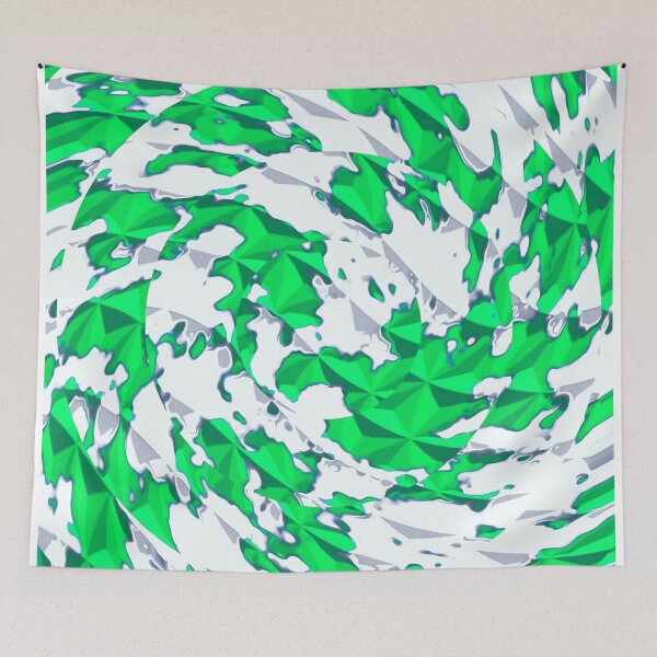 Item preview, Green Whiteout Chrome Warp designed and sold by BigTexFunkadelic.