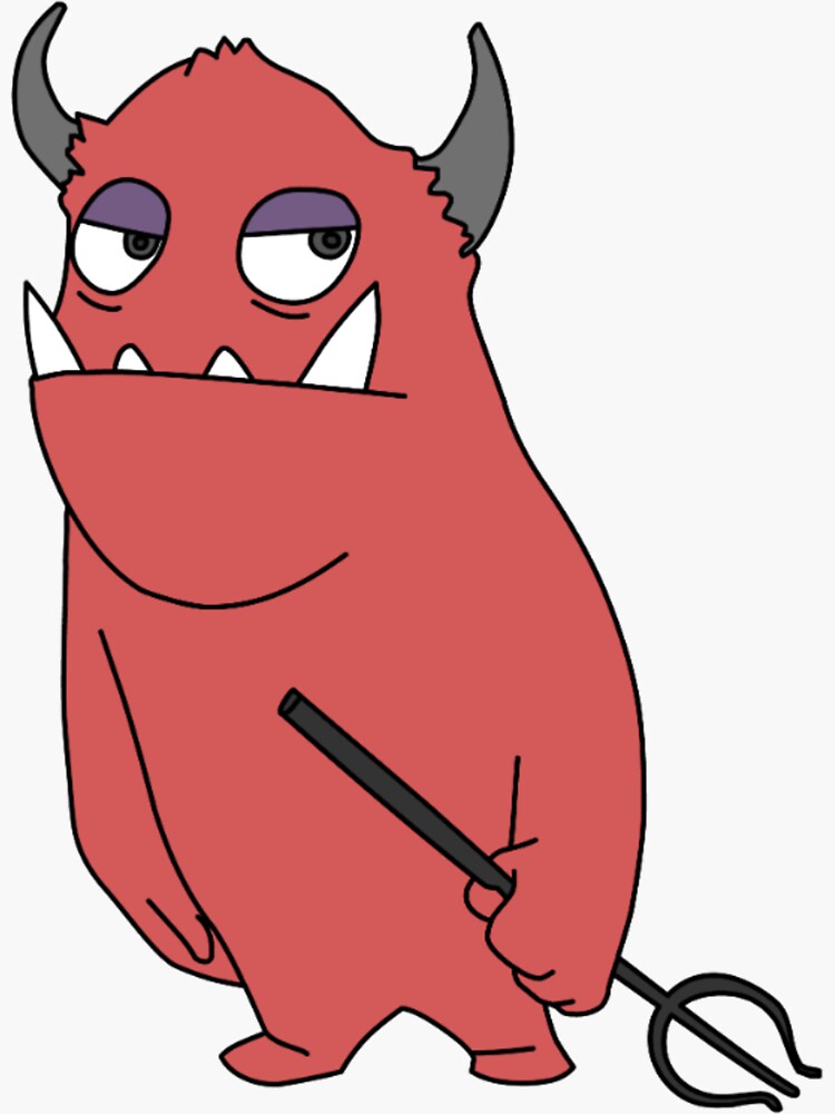"Sad devil" Sticker for Sale by Iyrik | Redbubble