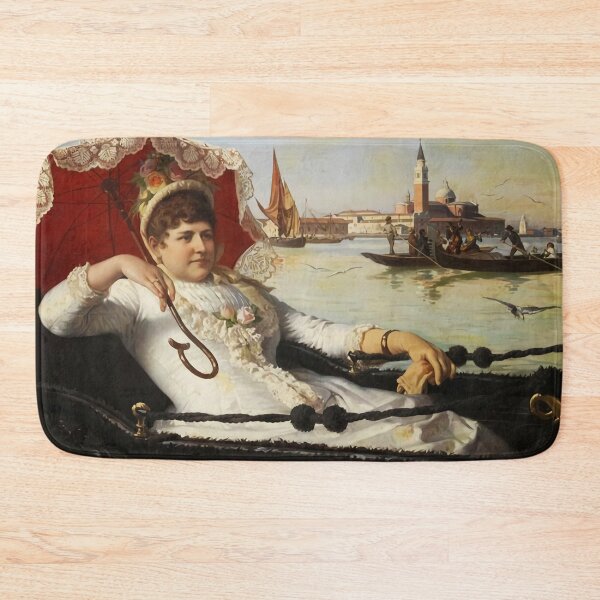 Item preview, The Lady in Gondola With Venice In The Background Antonio Paoletti designed and sold by MariaPeak.