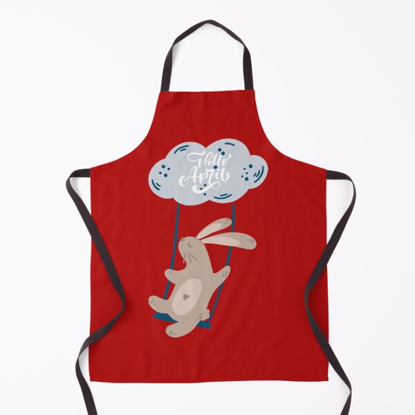 Item preview, Hello April Month ~ Cute, Hello April Typography On A Light Cloud Carrying An Easter Bunny/Hello April Showers. Makes the Ideal Gift For April Borns /Easter Lovers/ Kids/ Nurseries & Preschoolers designed and sold by haRexia.