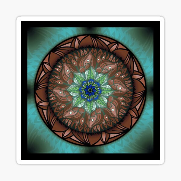 Mandala terra peyote Pegatina