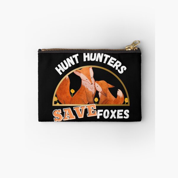 Item preview, Hunt Hunters Save Foxes Design on Black Background designed and sold by WritetheWrongs.