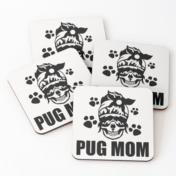 Item preview, Messy Skull Pug Mom Paws designed and sold by Pugstuff.