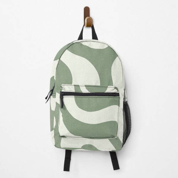 Item preview, Earthy Abstract Wavy Sage Green Scandinavian Modern Pattern designed and sold by trajeado14.