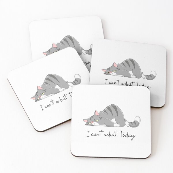 Item preview, I can't adult today  funny lazy cat lover design designed and sold by VisionArtist Ca.