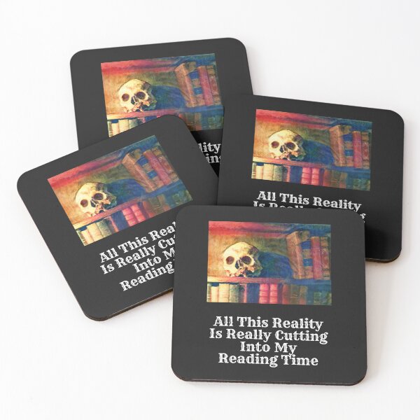 Item preview, All This Reality Is Really Cutting Into My Reading Time Library Student Teacher Book Bookahoolic, Skull designed and sold by zicutza.