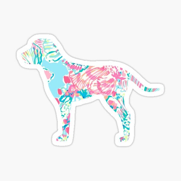 Fish Print Dog Sticker