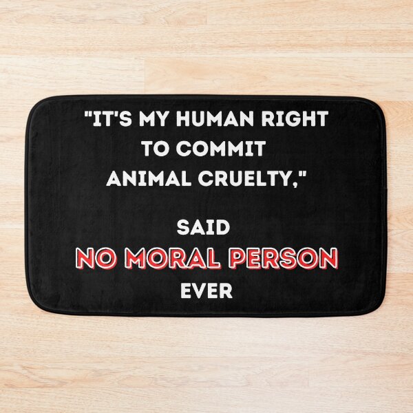 Item preview, Anti Animal Cruelty Design on Black Background designed and sold by WritetheWrongs.