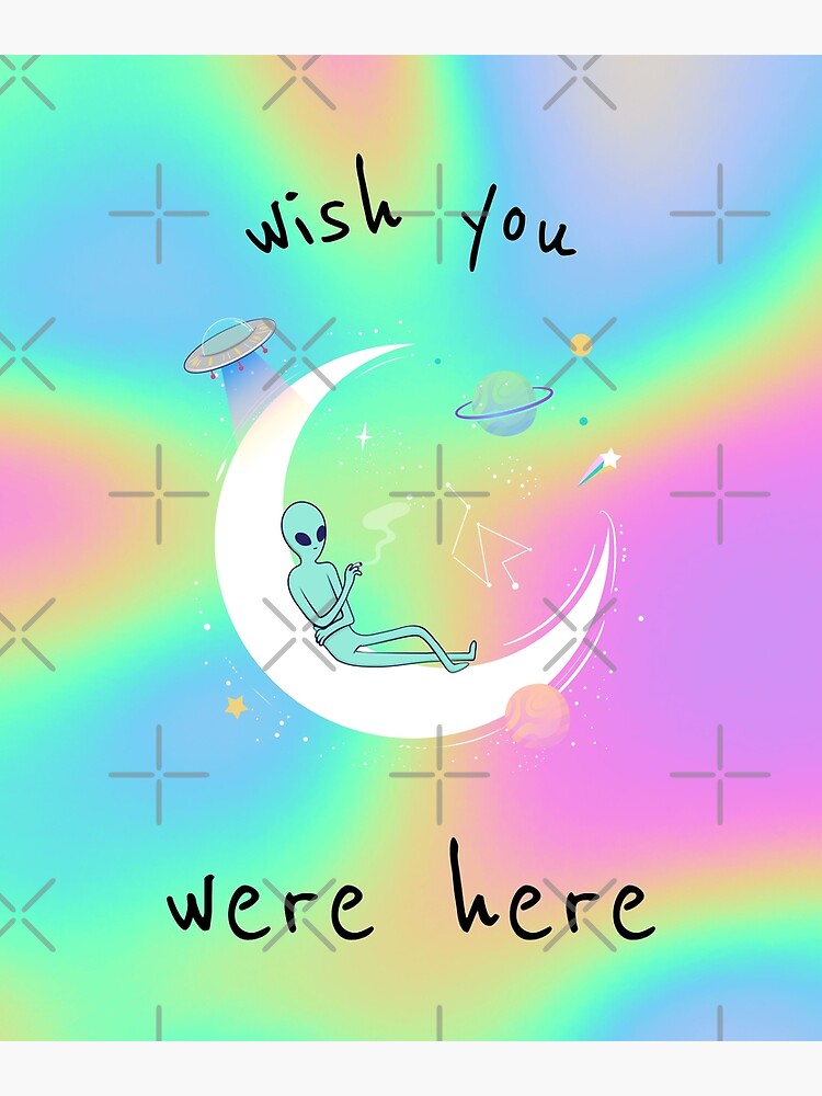 "Wish you were here " Poster for Sale by madebyalic Redbubble