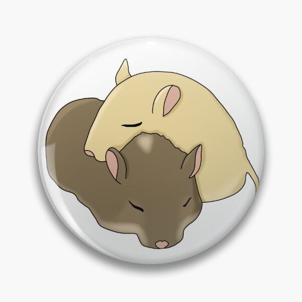 Item preview, Two cute gerbils snuggled sleeping designed and sold by Becky-Marie.