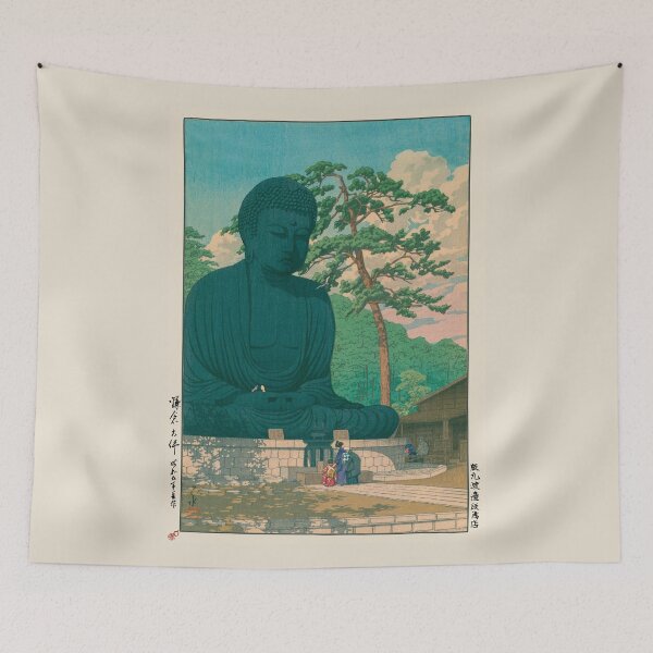 Item preview, Great Buddha at Kamakura 1930 - Kawase Hasui  designed and sold by TeeARTHY.