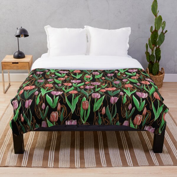 Artikelvorschau, Bett aus Tulpen entworfen und verkauft von yfpatterndesign.