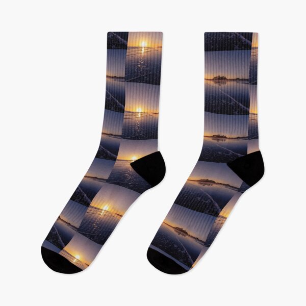 Item preview, Sunrise Over Bamburgh Castle Beach and Waves designed and sold by Incakola1.