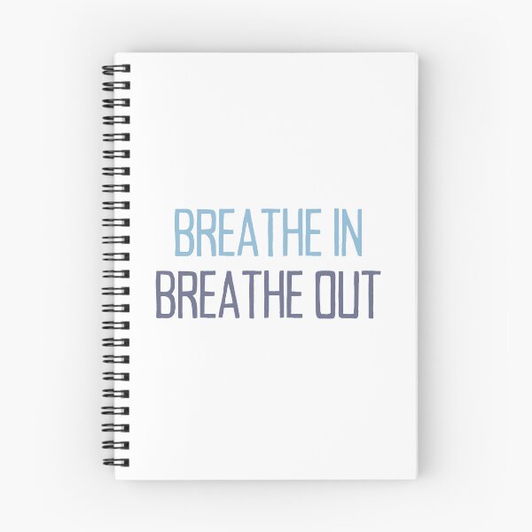 Item preview, Breathe In, Breathe Out - Motivational Quote Blue designed and sold by TheMajesticGoat.