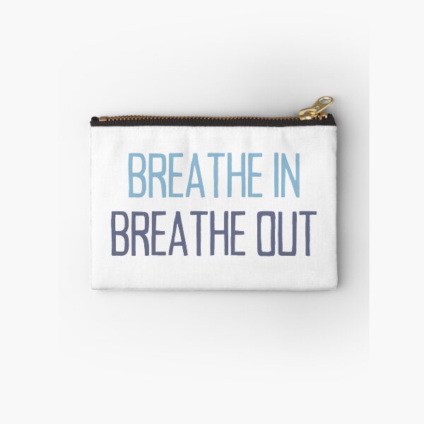Item preview, Breathe In, Breathe Out - Motivational Quote Blue designed and sold by TheMajesticGoat.