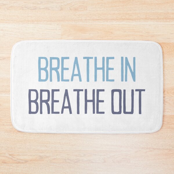 Item preview, Breathe In, Breathe Out - Motivational Quote Blue designed and sold by TheMajesticGoat.
