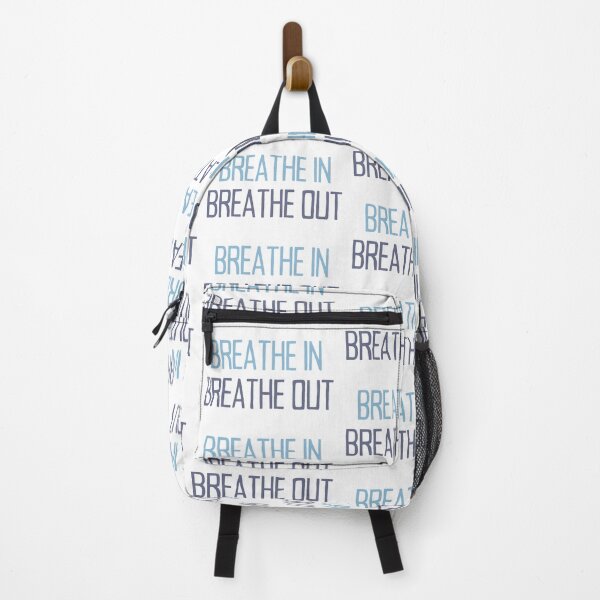 Item preview, Breathe In, Breathe Out - Motivational Quote Blue designed and sold by TheMajesticGoat.