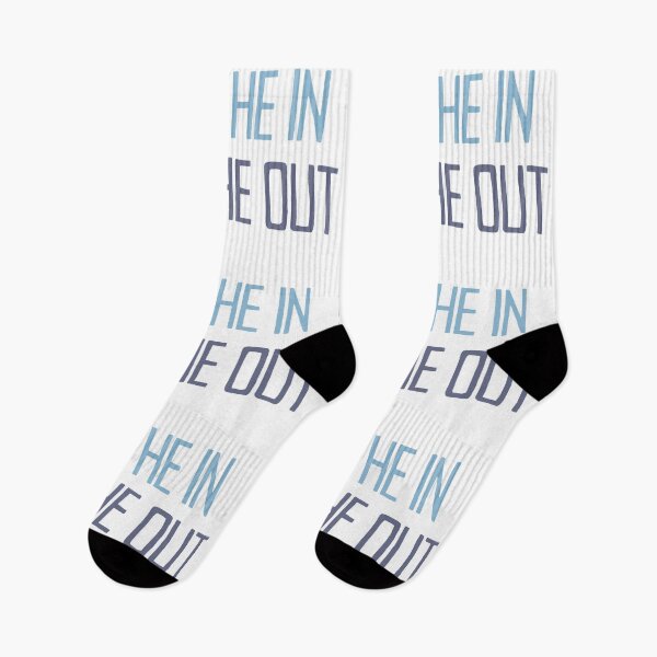 Item preview, Breathe In, Breathe Out - Motivational Quote Blue designed and sold by TheMajesticGoat.