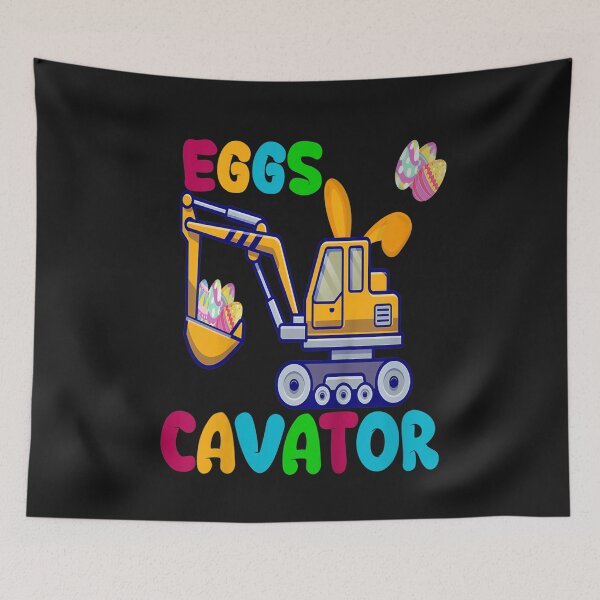 Item preview, Funny Kids Eggscavator Happy Easter Excavator Hunting Egg designed and sold by RahmaniArt.