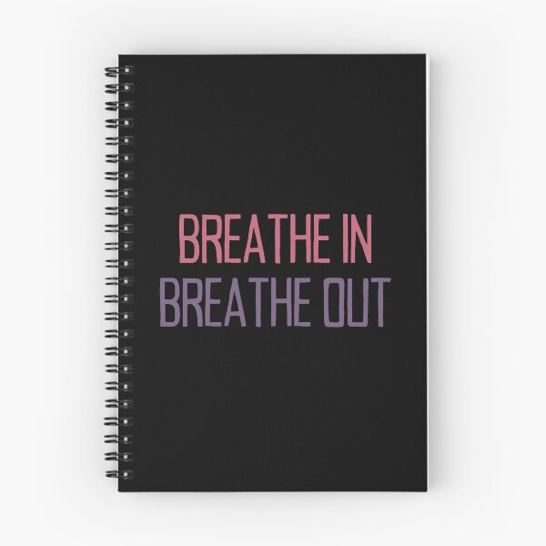 Item preview, Breathe In, Breathe Out - Motivational Quote Red Purple designed and sold by TheMajesticGoat.