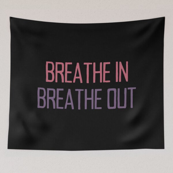Item preview, Breathe In, Breathe Out - Motivational Quote Red Purple designed and sold by TheMajesticGoat.