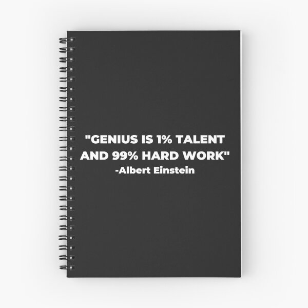 Item preview, "GENIUS IS 1% TALENT AND 99% HARD WORK" designed and sold by growthquotes.