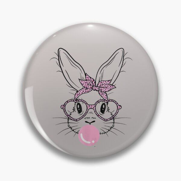 Item preview, Funny Cute Bunny Face Leopard Glasses Bubble Gum Easter Day designed and sold by RahmaniArt.
